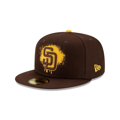 San Diego Padres Gorra | New Era MLB Drip Front 59fifty Fitted Cap Mexico - Marrom